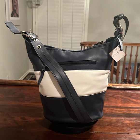 COACH Vintage Limited Edition Rugby Navy Duffle Shoulder Bag